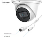 Amcrest 4K Security Camera System w/ 4K 16CH (8-Port PoE) NVR, (8) x 4K (8-Megapixel) Metal Turret Dome POE IP Cameras (3840x2160), Hard Drive Not Included, NV4116E-IP8M-T2599EW8 (White)
