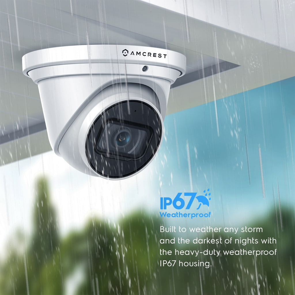 Amcrest Reburbished 4K Outdoor Security IP Turret PoE Camera IP67 REP-IP8M-T2599EW
