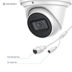 Amcrest 4K Security Camera System w/ 4K 8CH PoE NVR, (8) x 4K (8-Megapixel) IP67 Weatherproof Metal Turret Dome POE IP Cameras (3840x2160), Pre-Installed 4TB Hard Drive, NV4108E-IP8M-T2599EW8-4TB (White)