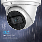 Amcrest 4K Security Camera System with 4K 8CH PoE NVR, 6 x 4K (8-Megapixel) IP67 Weatherproof Metal Turret Dome POE IP Cameras (3840x2160), 2.8mm Wide Angle Lens, NV4108E-T2599EW6-2TB (White)