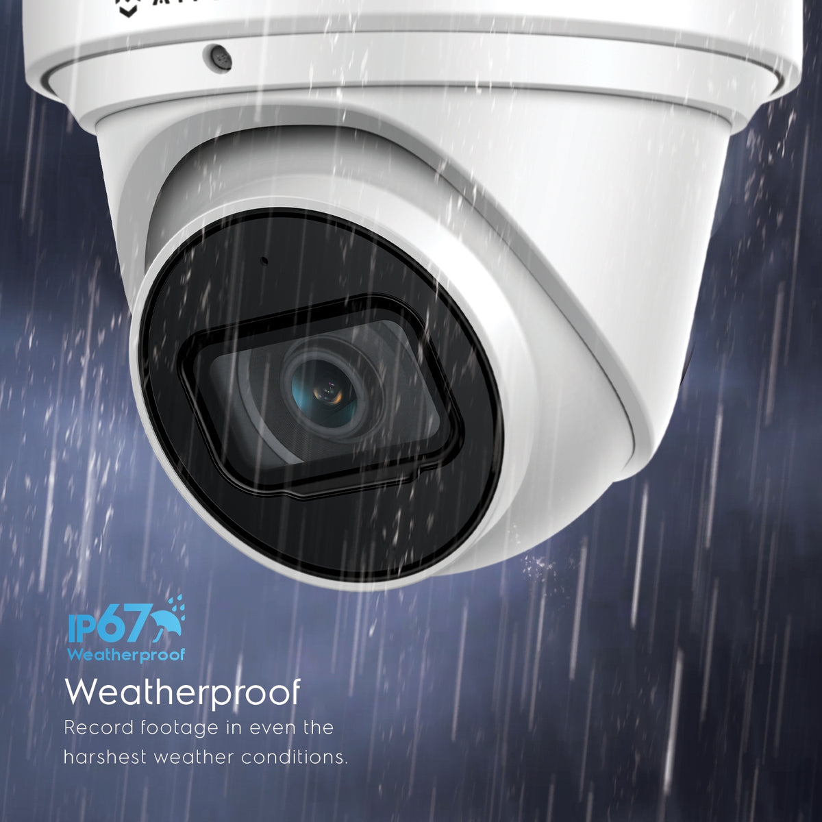 Amcrest 4K Security Camera System w/ 4K 16CH (8-Port PoE) NVR, (8) x 4K (8-Megapixel) Metal Turret Dome POE IP Cameras (3840x2160), Hard Drive Not Included, NV4116E-IP8M-T2599EW8 (White)