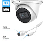 Amcrest Reburbished 4K Outdoor Security IP Turret PoE Camera IP67 REP-IP8M-T2599EW