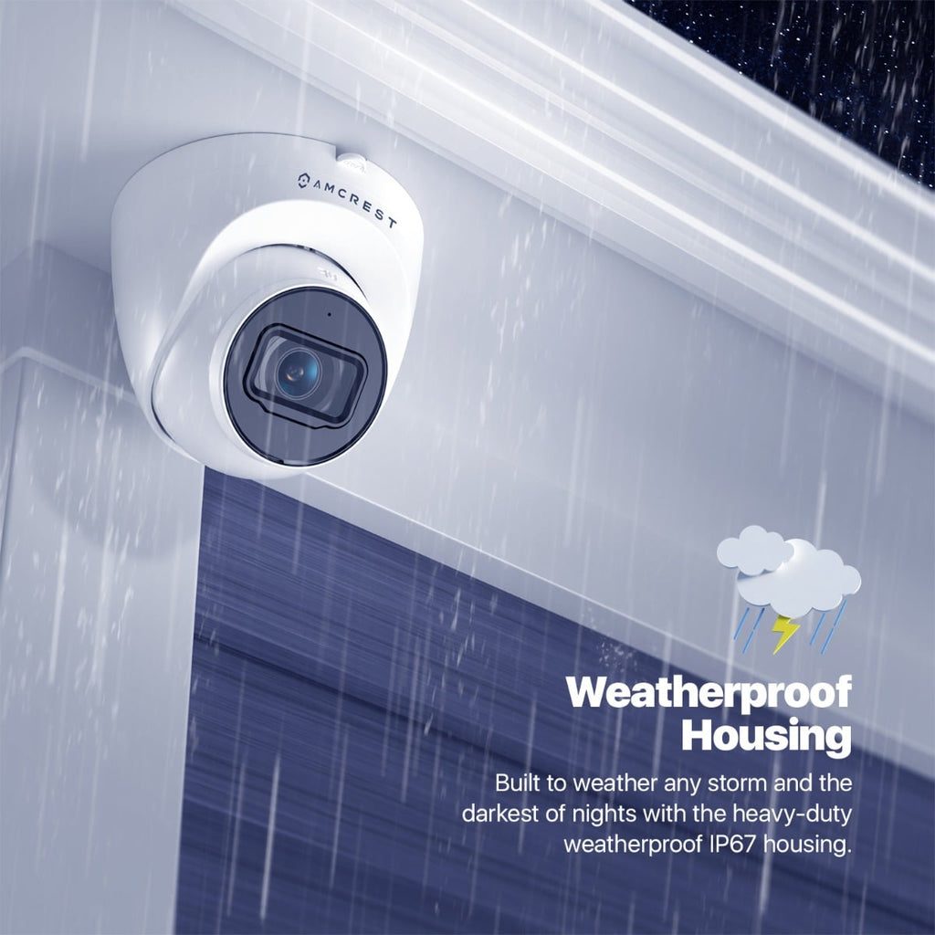 Amcrest 4K Outdoor Security IP Turret PoE Camera IP67 IP8M-T2599EW-AI-V3