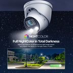 Amcrest UltraHD 4K (8MP) IP POE AI Camera, 4K @30fps, 164ft Night Color Vision, F1.0, Security Outdoor Turret Camera, Face, Vehicle & Human Detection, Built in Microphone, IP8M-T2883EW-AI