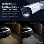 Amcrest Night Color AI Bullet IP PoE Camera w/ 164ft Full Color Nightvision, Security IP Camera Outdoor, Built-in Microphone, Face Detection, Human & Vehicle Detection, 4K@30fps IP8M-TB2886EW-AI