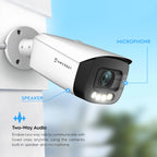 Amcrest Night Color AI Bullet IP PoE Camera w/ 164ft Full Color Nightvision, Security IP Camera Outdoor, Built-in Microphone, Face Detection, Human & Vehicle Detection, 4K@30fps IP8M-TB2886EW-AI