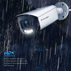 Amcrest Night Color AI Bullet IP PoE Camera w/ 164ft Full Color Nightvision, Security IP Camera Outdoor, Built-in Microphone, Face Detection, Human & Vehicle Detection, 4K@30fps IP8M-TB2886EW-AI