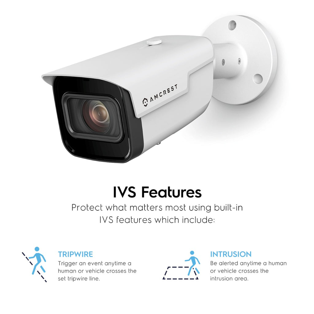 Amcrest 4K Bullet IP PoE Camera 5x Optical Zoom IP67 IP8M-VB2796EW