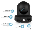 Amcrest 720P WiFi Video Monitoring Security Wireless IP Camera with Pan/Tilt, Two-Way Audio, Plug & Play Setup, Optional Cloud Recording, Full HD 720P (1280TVL) @ 30FPS, Super Wide 85° Viewing Angle and Night Vision IPM-721B (Black)