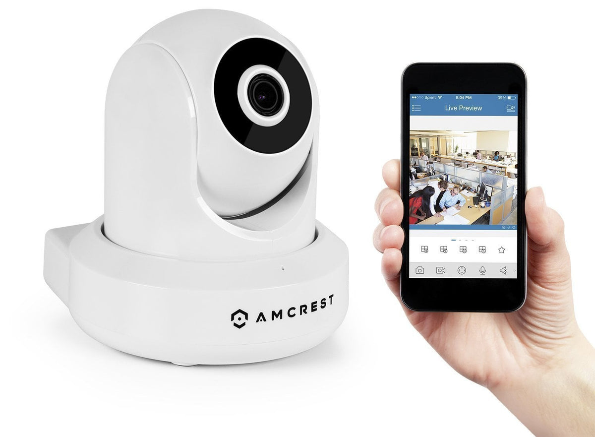 Amcrest 720P WiFi Video Monitoring Security Wireless IP Camera with Pan/Tilt, Two-Way Audio, Plug & Play Setup, Optional Cloud Recording, Full HD 720P (1280TVL) @ 30FPS, Super Wide 85° Viewing Angle and Night Vision IPM-721W (White)