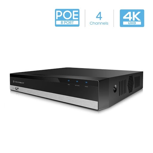 Amcrest ProHD 2-Megapixel (1920 x 1080p) Network POE Video Security System w/ 4CH 4K NVR - Four 2MP POE Outdoor Bullet IP Cameras, 98ft Night Vision, Power over Ethernet, Hard Drive Not Included, (Black)