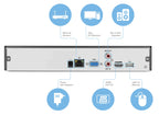 Amcrest NV2116-HS 4K 16-Channel NVR (4K/6MP/1080P/3MP/4MP/5MP/6MP) Network Video Recorder - 16-Channel, Supports up to 6TB Hard Drive (Not Included) (No Built-in WiFi)