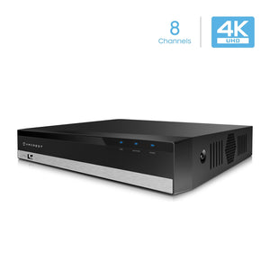 Amcrest NV2108-HS 8CH NVR (1080P/3MP/4MP/5MP/6MP/4K) Network Video Recorder - Supports up to 8 X 4K IP cameras, No PoE Ports, Supports up to 6TB Hard Drive (Not Included) (No Built-in WiFi)