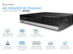 Amcrest NV2116-2TB 4K 16CH NVR (4K/6MP/1080P/3MP/4MP/5MP/6MP) Network Video Recorder - 16-Channel, Pre-Installed 2TB Hard Drive (Supports up to 6TB Hard Drive) (No Built-in WiFi)