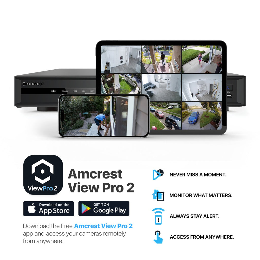 Amcrest 4K 8CH AI NVR Supports up to 2x 16TB HDD Smart NVR NV4208E-EI