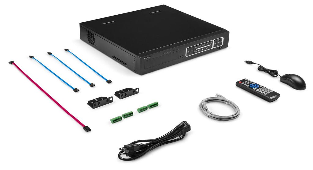 Amcrest NV4432-4TB 32 Channel Network Video Recorder - Supports 8-Megapixels @ 30fps Realtime, USB Backup, Pre-Installed 4TB Hard Drive (Supports up to 24TB Hard Drive) and More