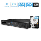 Amcrest 4K System 8CH PoE NVR 4x 4K Turret POE Cameras 2TB HDD