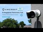 Amcrest Dual-Lens 4K (8MP) Outdoor Security POE Camera, 2 x 4K Lenses PoE AI Bullet IP Camera, 65ft Night Color, Human/Vehicle Detection, Panoramic 180° FOV, 2 x 4K@15fps IP8M-DLB2998EW-AI