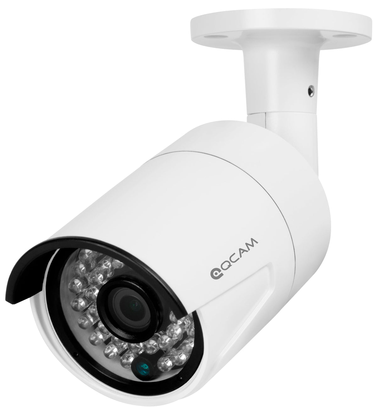 Qcam 3-Megapixel (2048 x 1536) POE Weatherproof IP67 Bullet IP Camera with Super High Resolution 2048TVL @ 25fps, Night Vision up to 65ft, 70° Viewing Angle, and More
