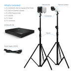 Amcrest Thermal IP Camera AI NVR System, AI Thermal POE Camera with Temperature Monitoring, Human Detection (TCS-3221-W)